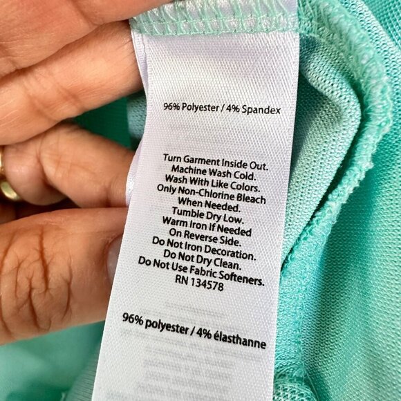 VINEYARD VINES Aqua Short Sleeve Polyester/Spandex Golf Polo Shirt Mens Size XL - Picture 9 of 9